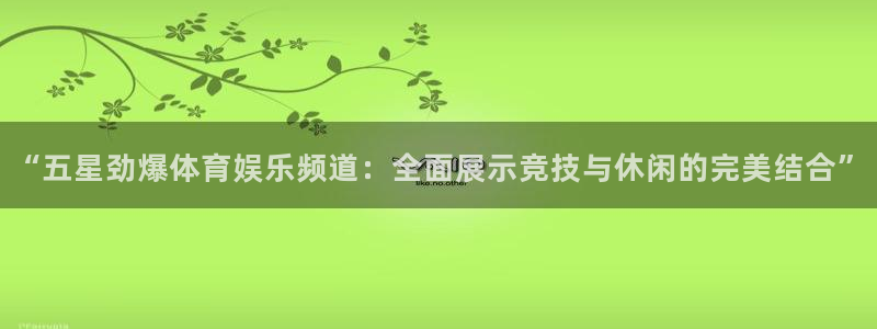 833篮球直播在线直播：“五星劲爆体育娱乐频道：全面展示竞技与休闲的完美结合”